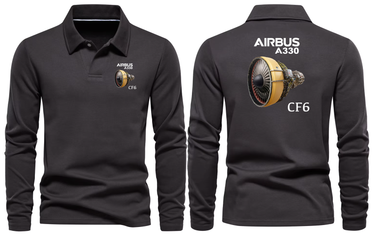 AIRBUS A330 CF6 LONG SLEEVE POLO